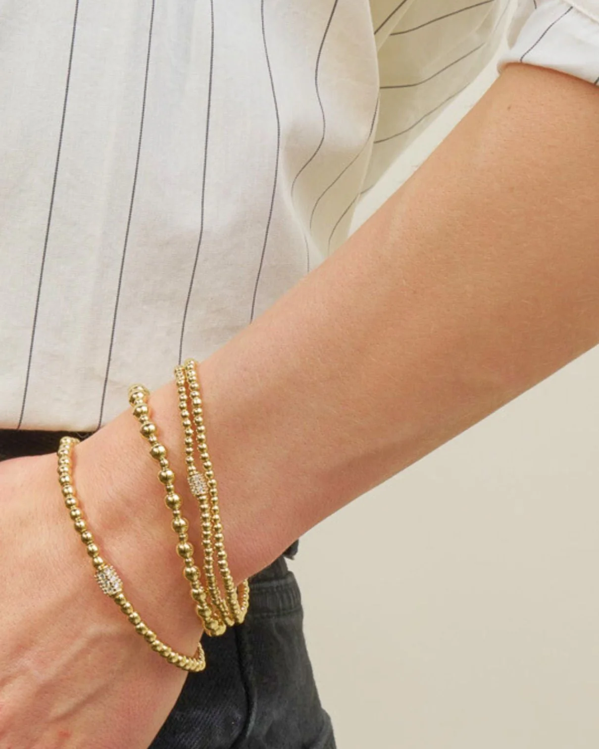 All Day 3 & 5mm Beaded Stretch Bracelet - Image 5