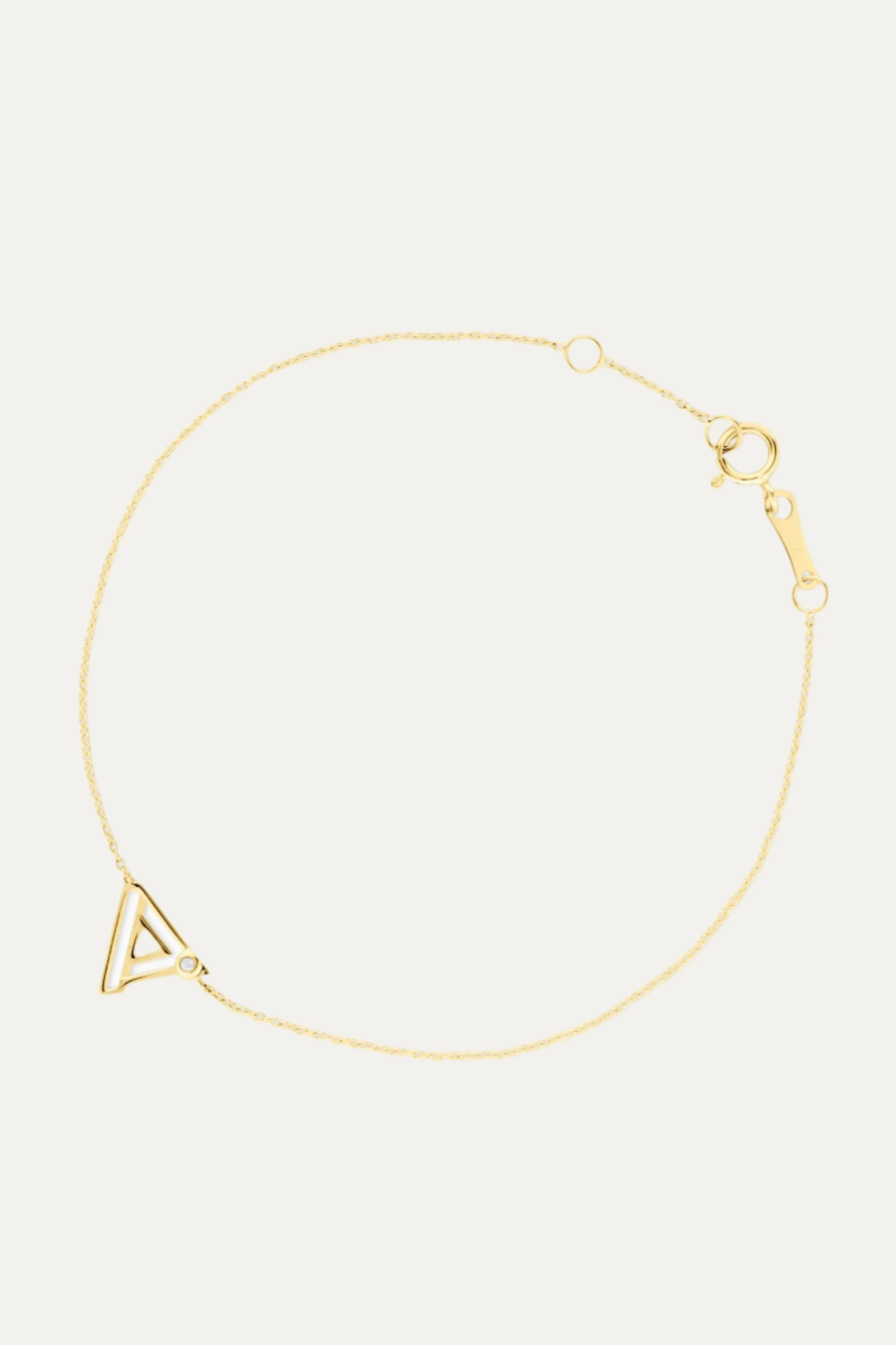 Covet Single Initial 14kt + Diamond Bracelet - Final Sale - Image 4