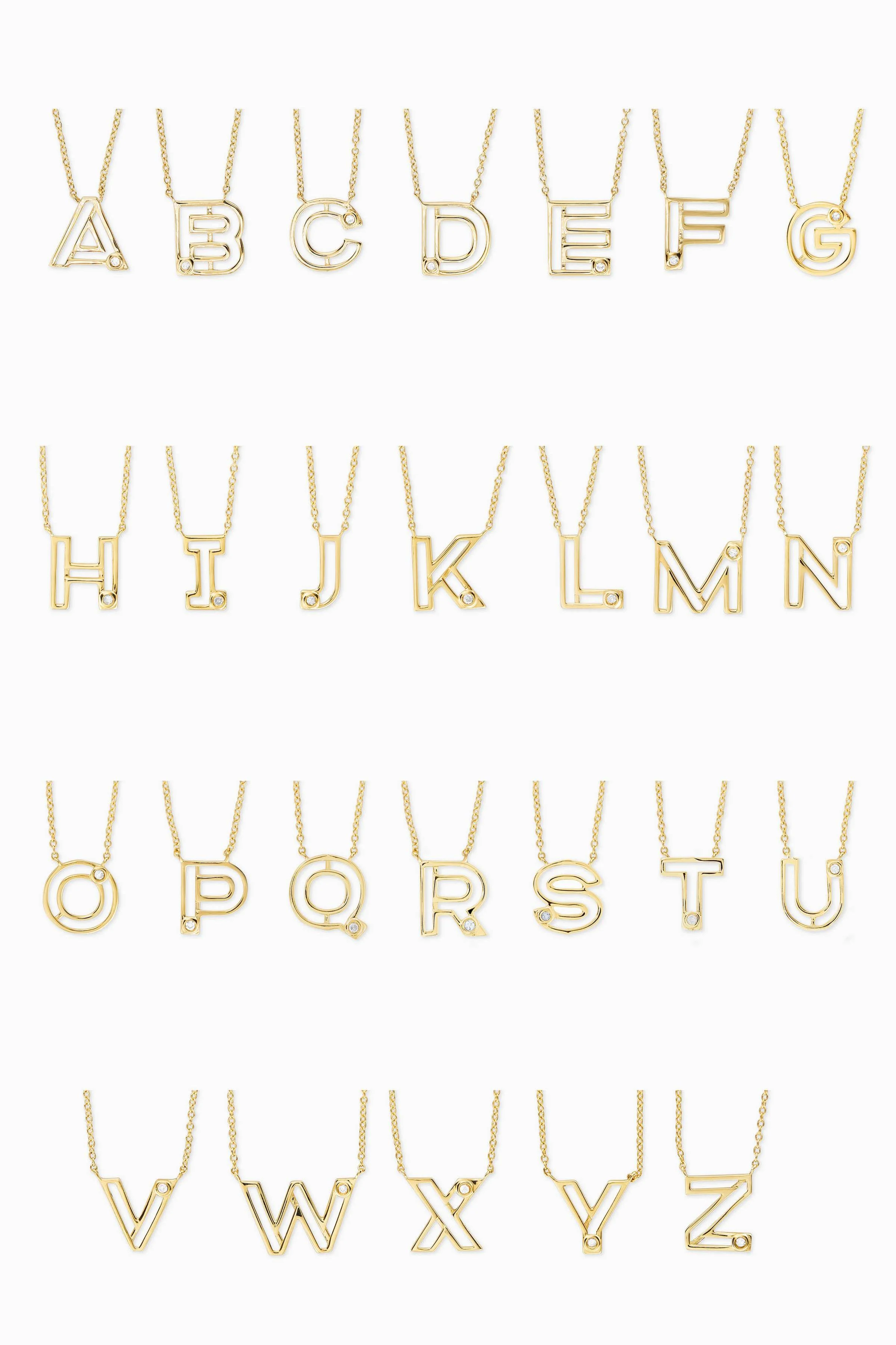 Covet Single Initial 14kt + Diamond Necklace - Final Sale - Image 4
