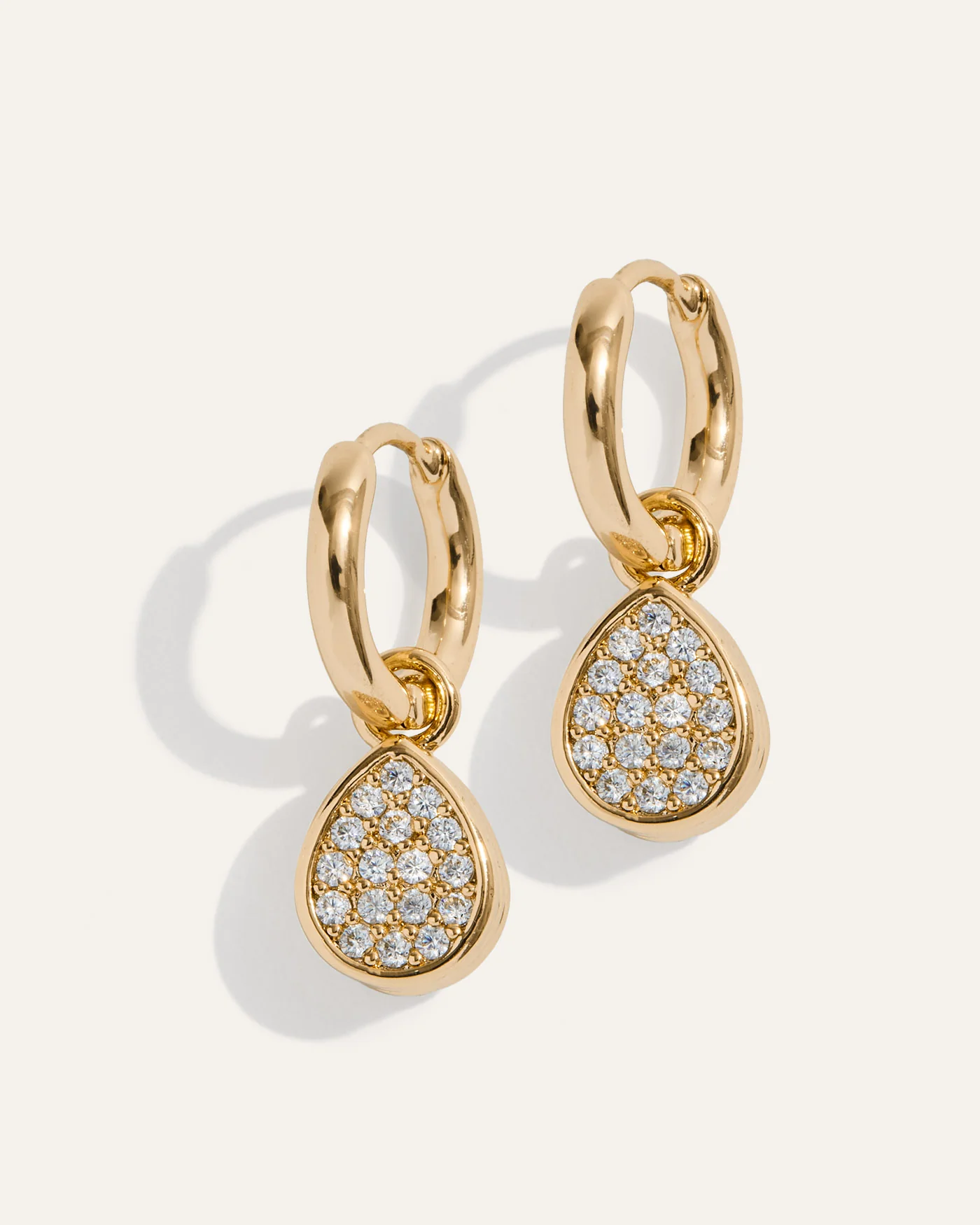 Elisa Reversible Huggie Hoop Earrings - Image 3