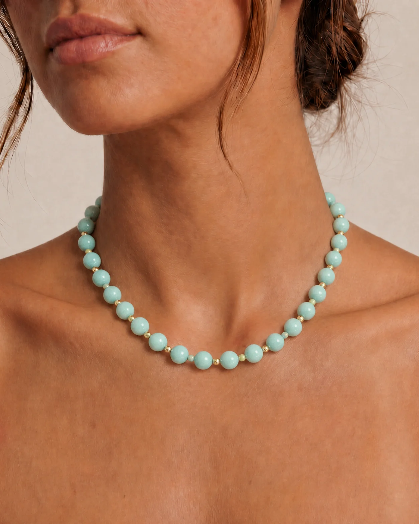 Dot Necklace in Amazonite - Image 2