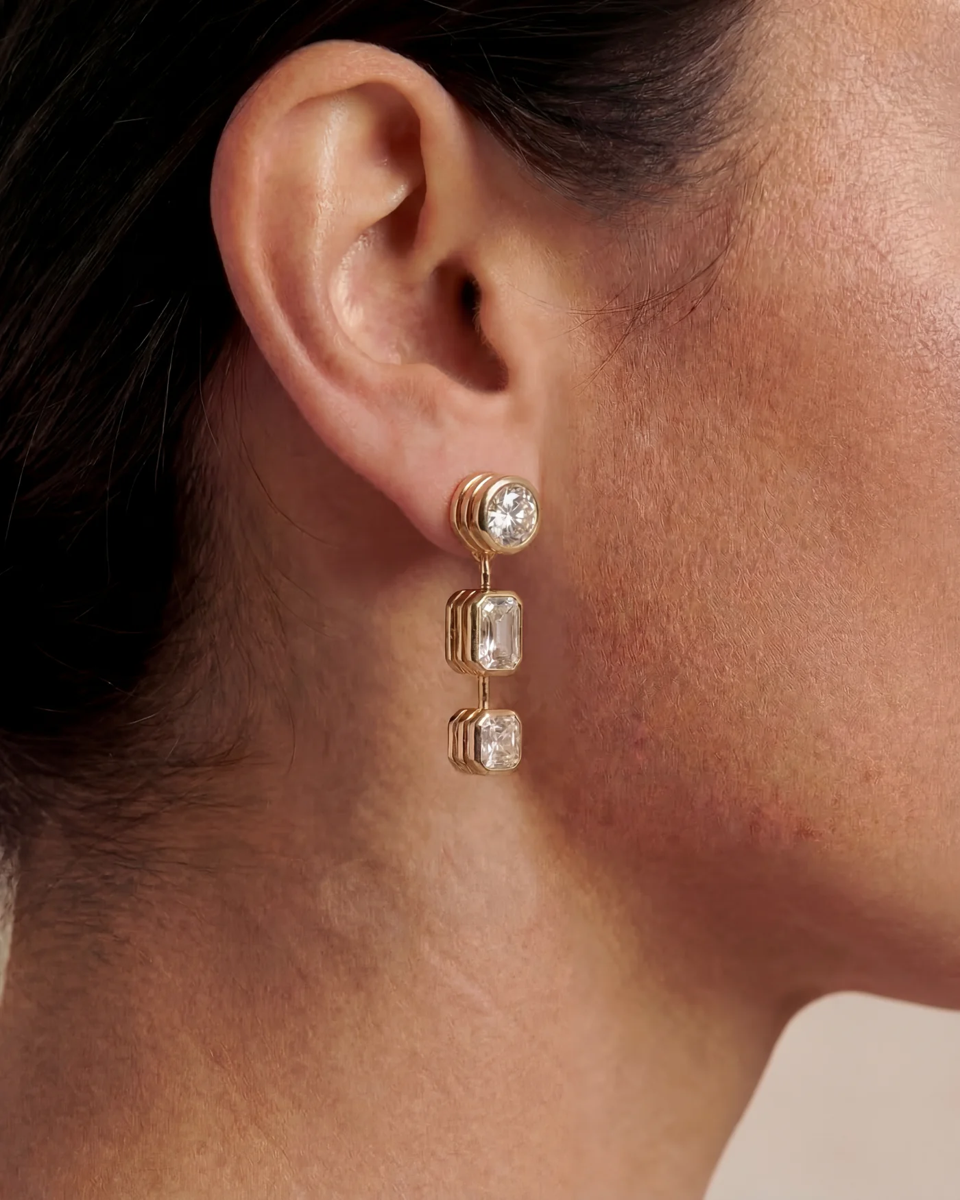 Naomie Convertible Earrings in Diamond - Image 5