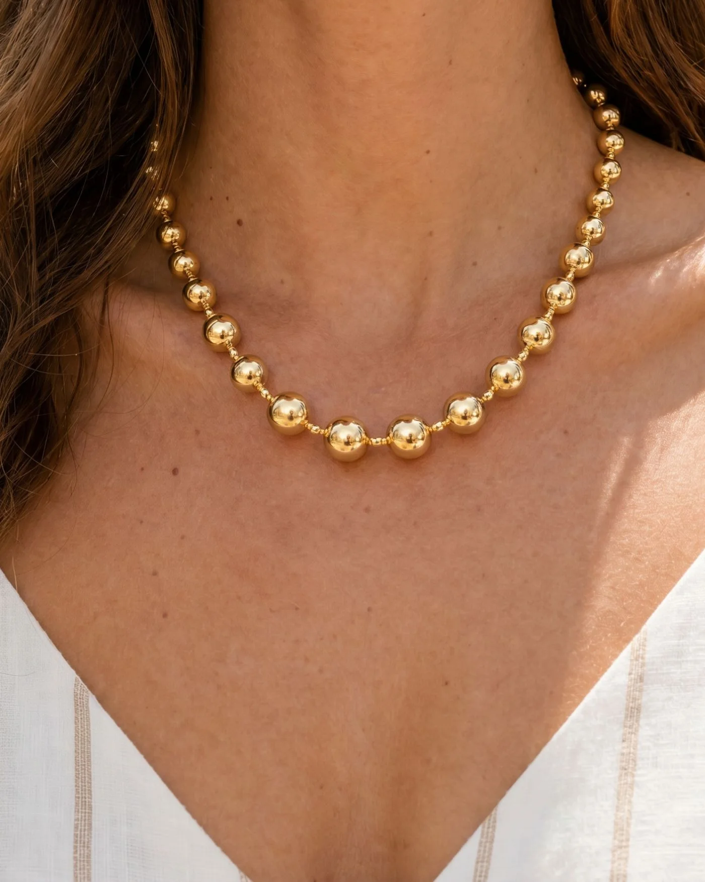 Sienna Graduated Beaded Necklace - Image 2