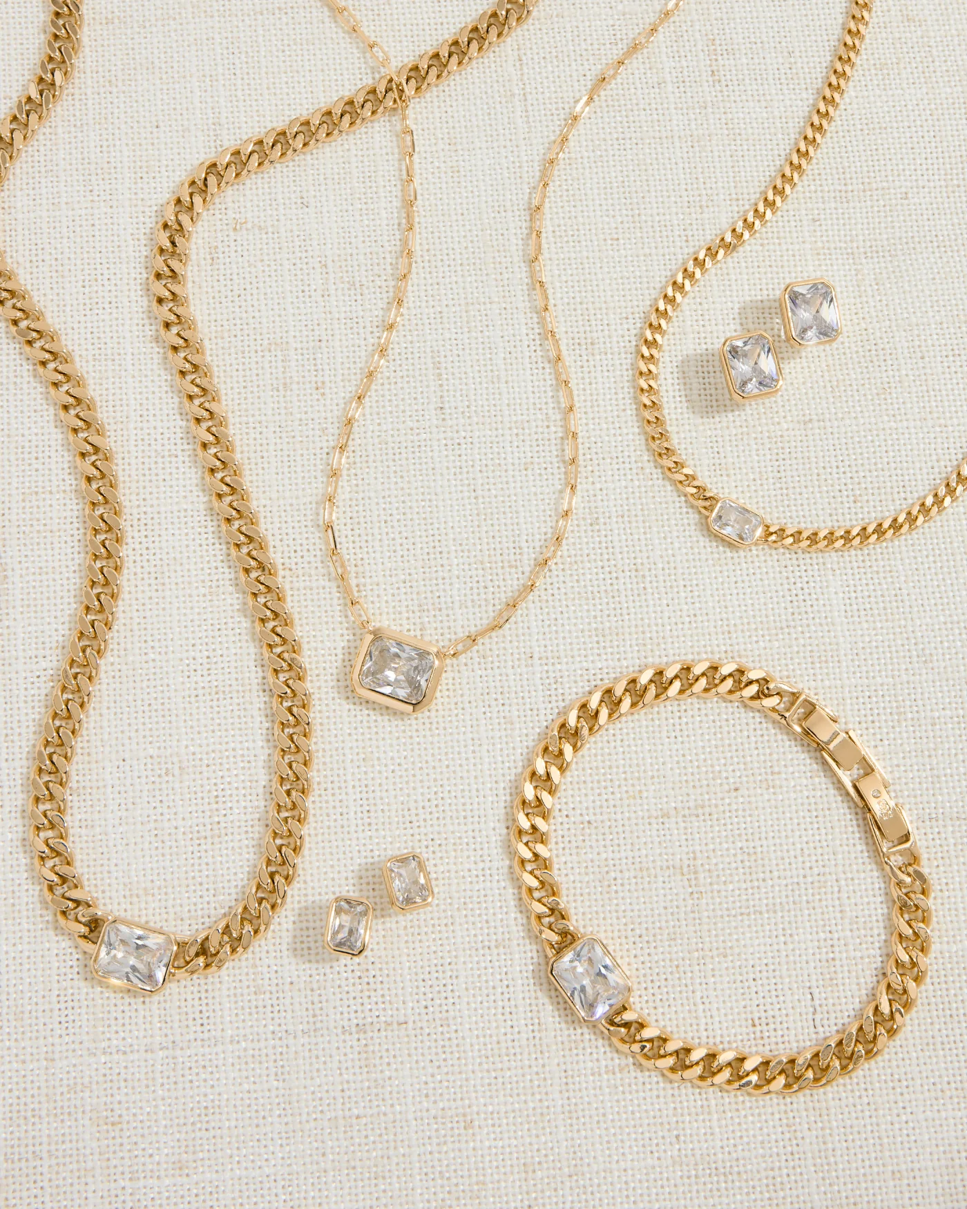 Small Bezel Station Necklace - Image 5