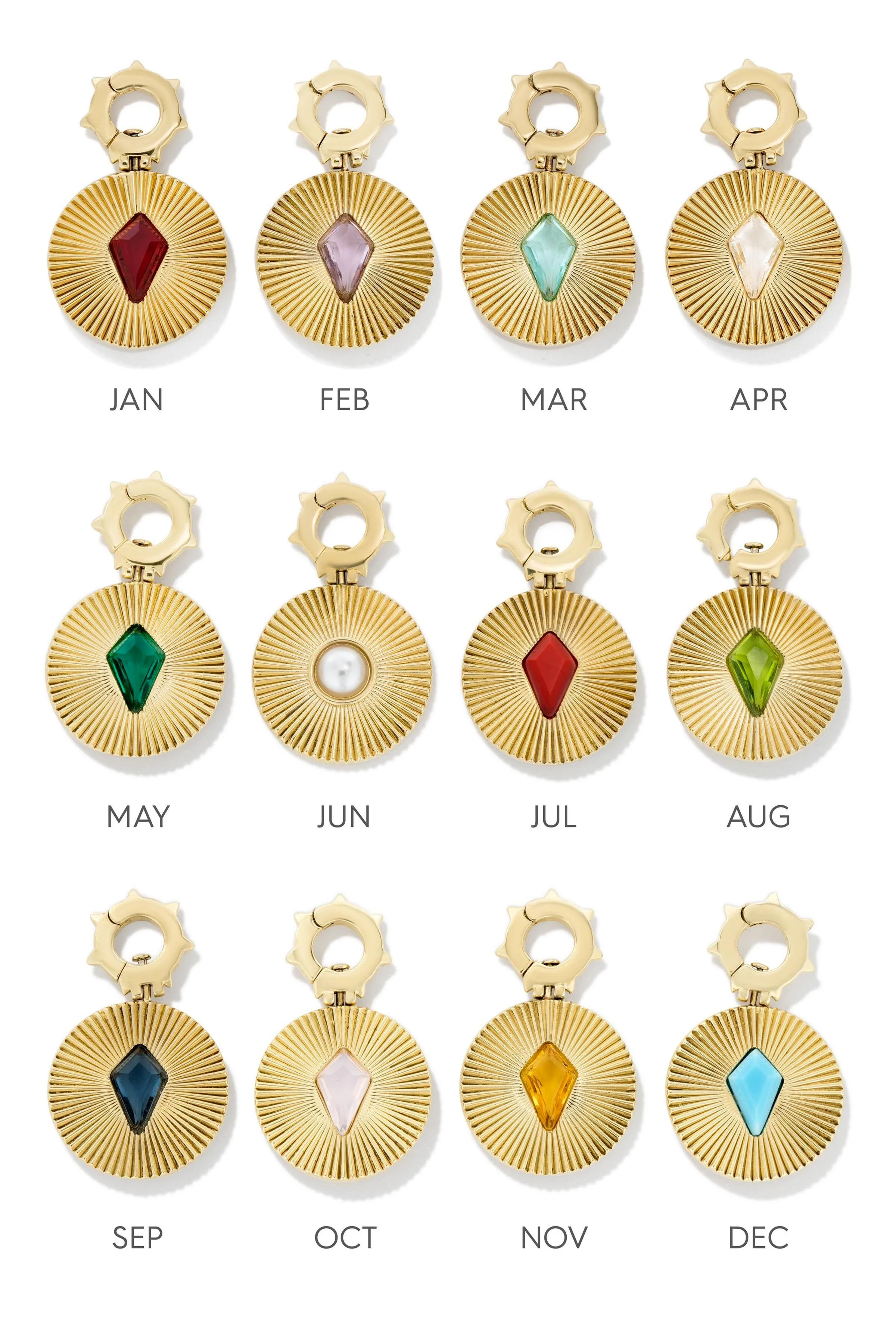 Tatum Birth Stone Medallion Charms - Image 6