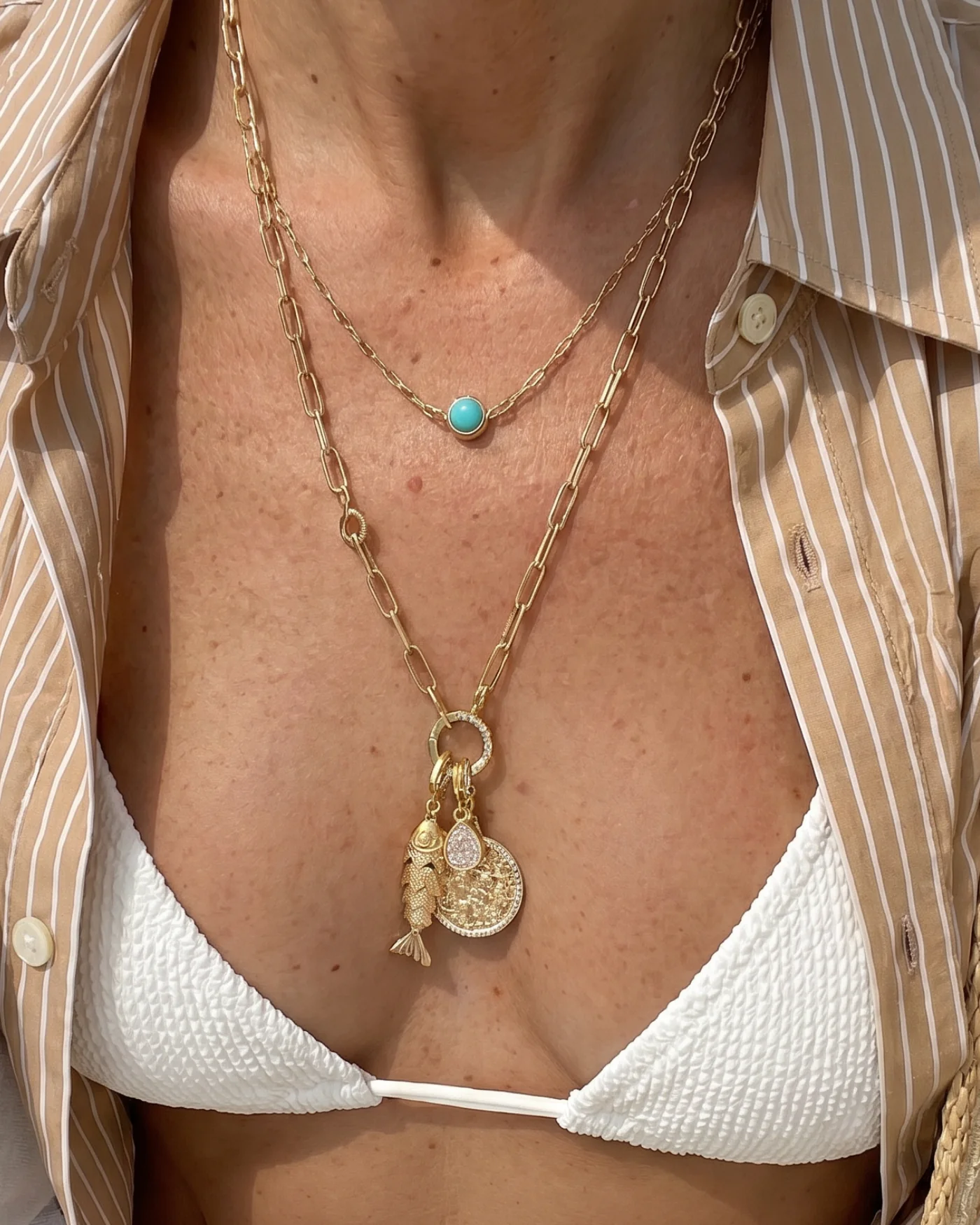 Tatum Convertible Lariat Chain Necklace - Image 3