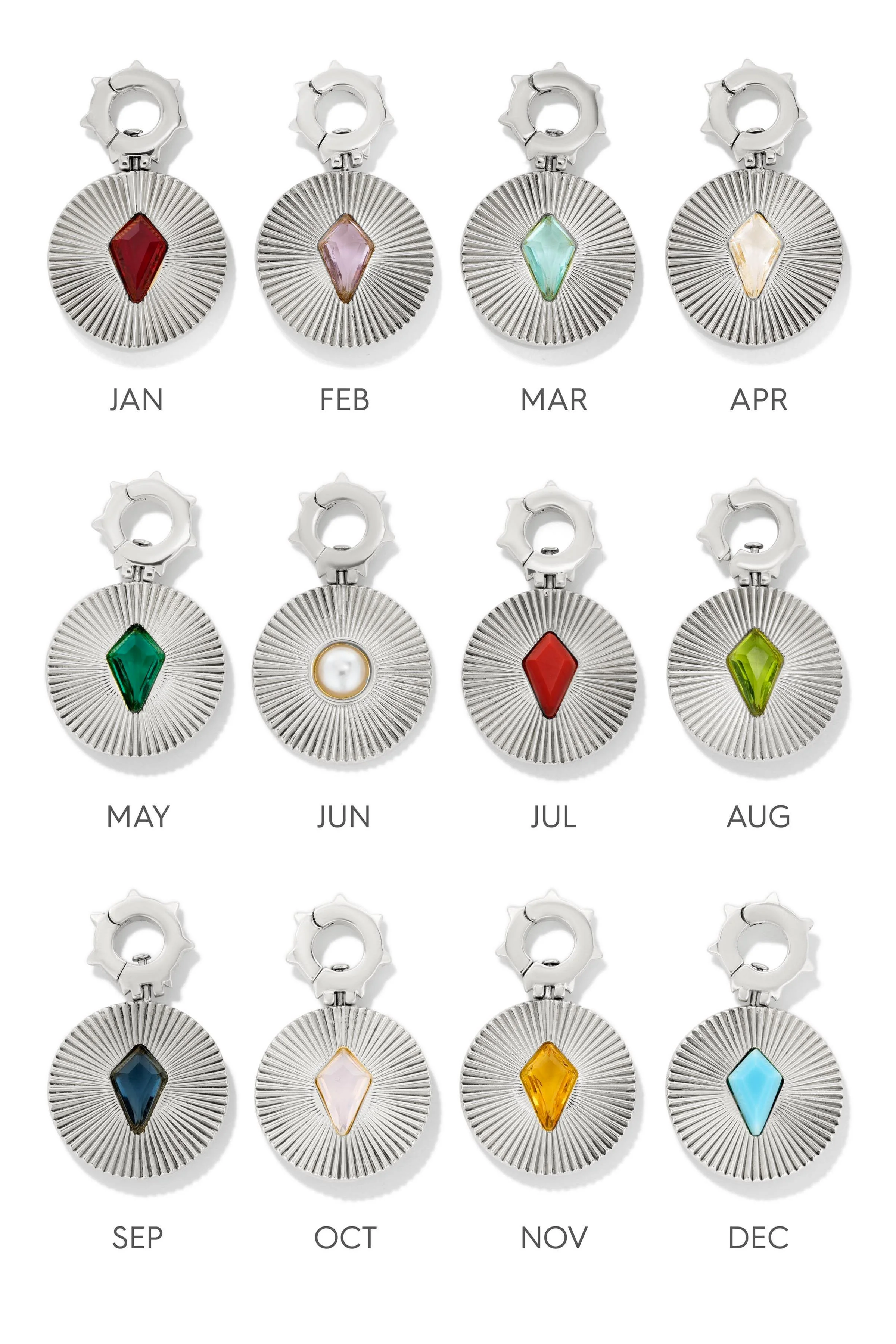 Tatum Birth Stone Medallion Charms - Image 7